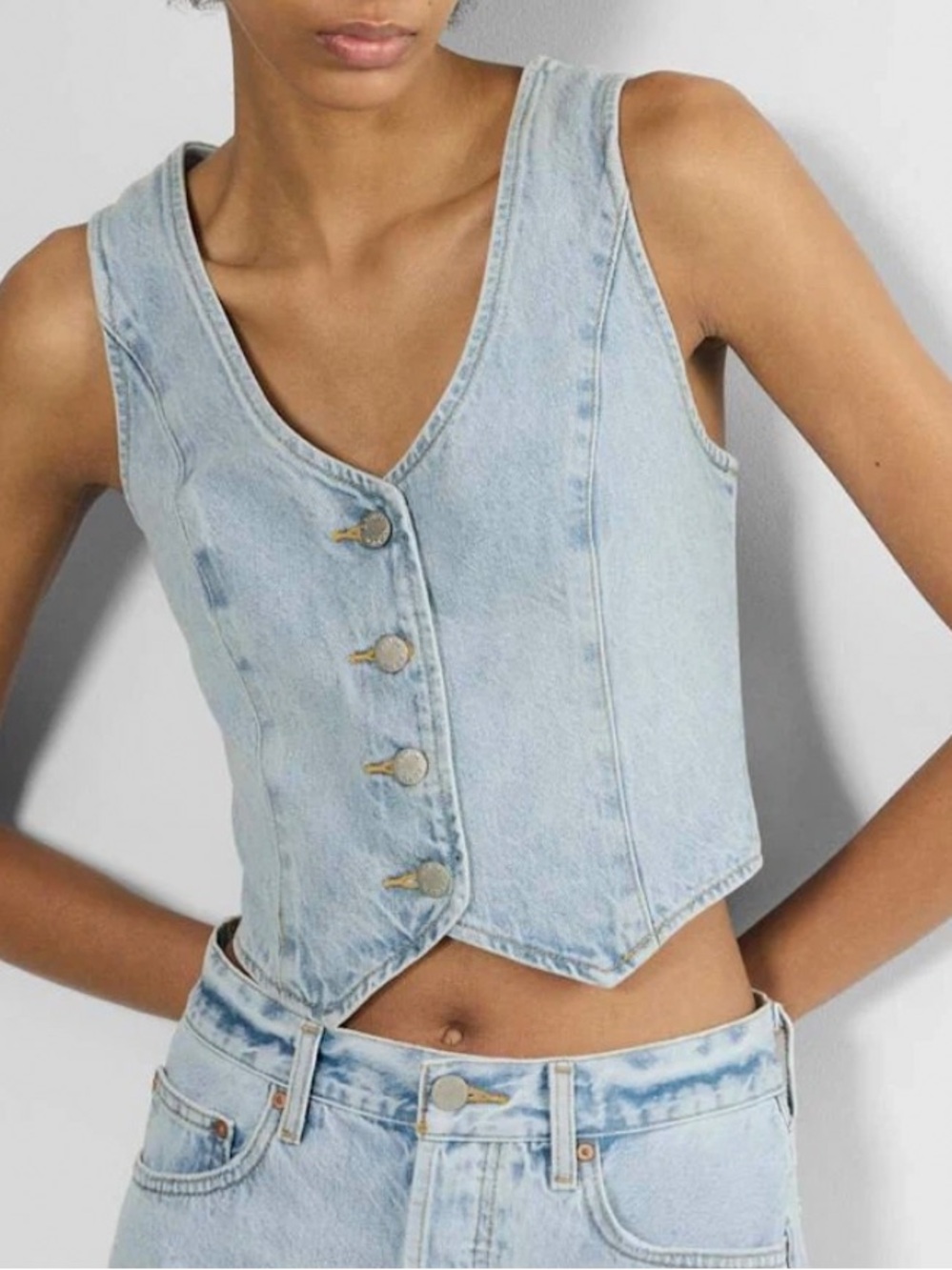 DENIM FORUM The 90s Mia Denim Vest